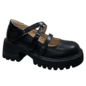 Туфли школьные Baden KPS034-070 в чёрном цвете 1